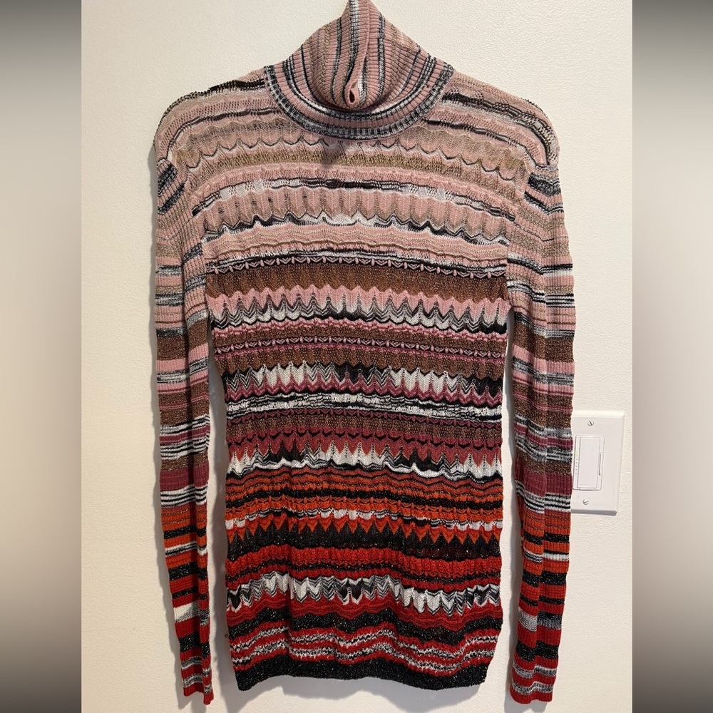 Missoni Multicolor Striped Women's Turtleneck Sweater